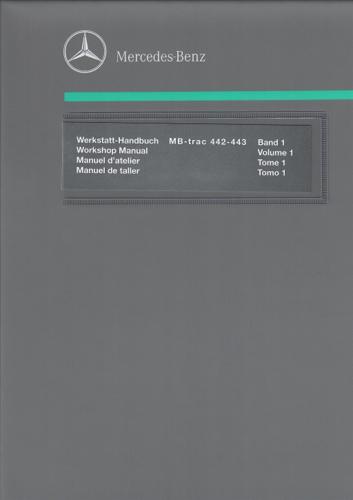 Workshop Manual MB-trac 442/443 - 114021009 - 30 402 21 22