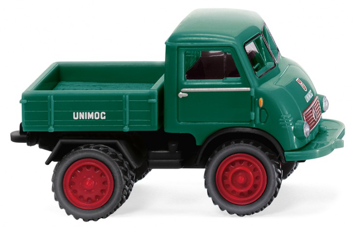 Unimog U 401 mit Doppelbereifung - moosgrün
