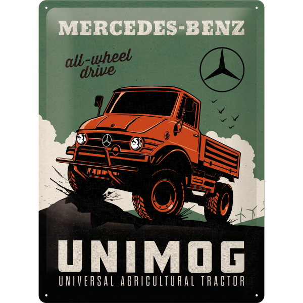 Blechschild <br /> Mercedes-Benz-Unimog