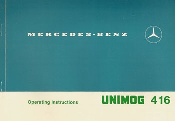 Original Instruction Manual Unimog 416.116/U 1100 L - 12.1986 - 30 402 51 13 - 314021010