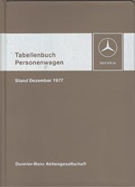 Tabellenbuch MB Personenwagen 1977 - 6510 1268 00 Original - 384001008