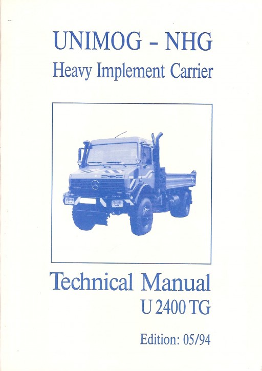 Technical Manual Unimog U 2400 TG 05/94 - Original - 314021027
