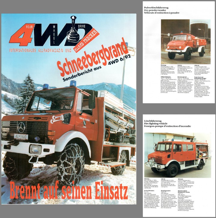 Prospekt 222 Drei Unimog-Prospekte Feuerwehr - 606000222